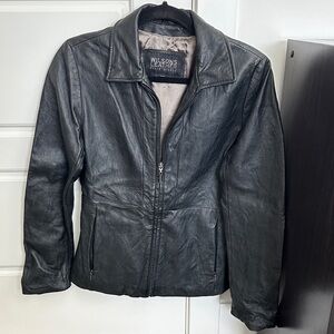 Wilson Pelle Studio XS Women's Classic Black Leather Jacket